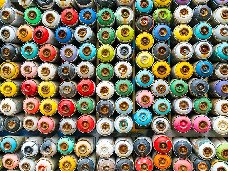 spray cans